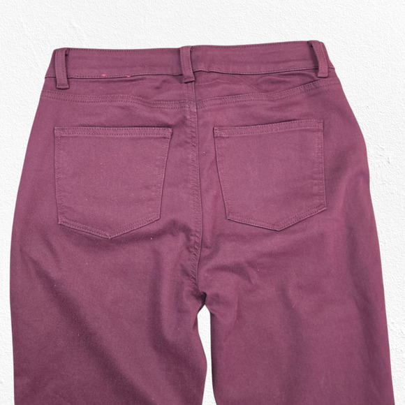 Talbots Dark Cherry Red Slimming Ankle Cropped Skinny Jegging Jeans Size 6P - Picture 11 of 12